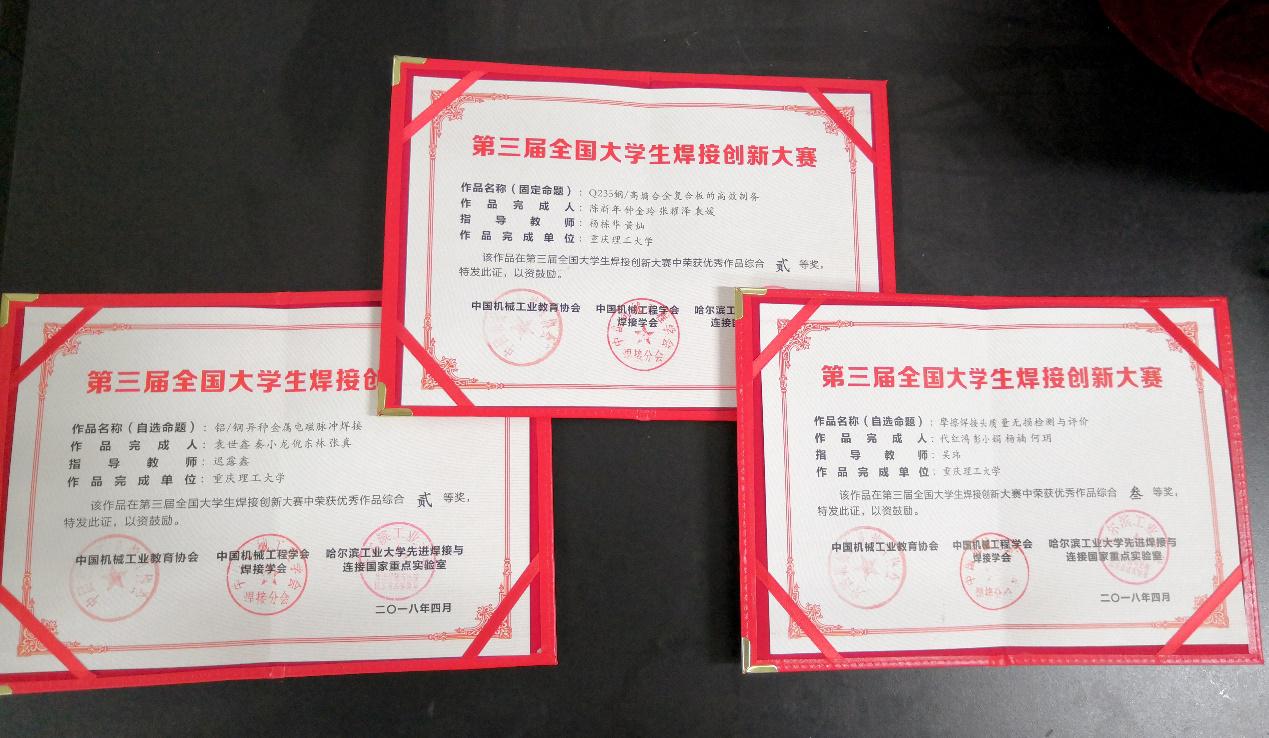 获奖证书